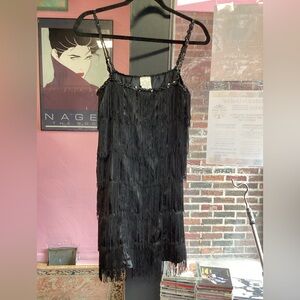 Target Black Fringe Mini Dress